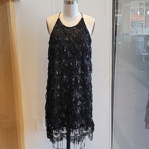 Black, Sequins cocktail dress